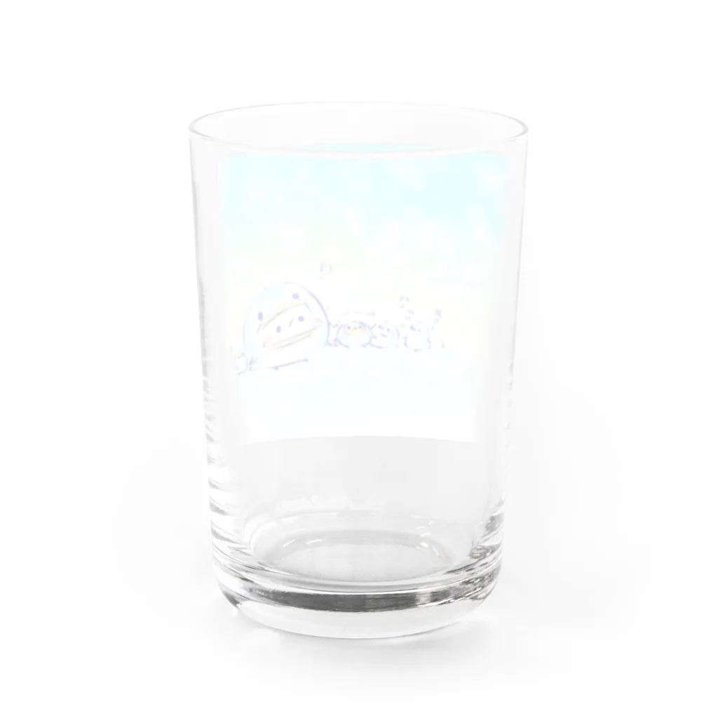 灯さかすのひんやりペンギンましまろう Water Glass :back