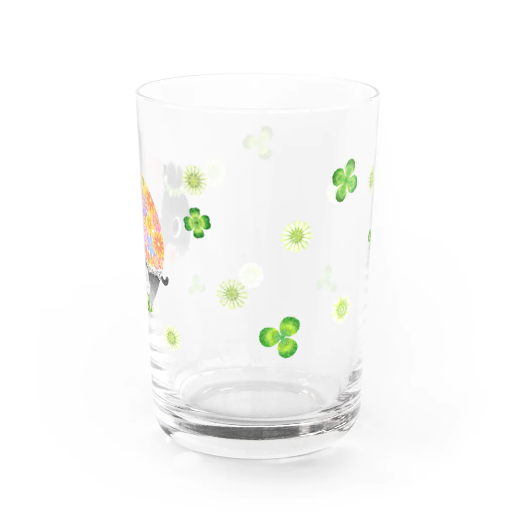 ハルノキ工房のはなくいバク(クローバー) Water Glass :back