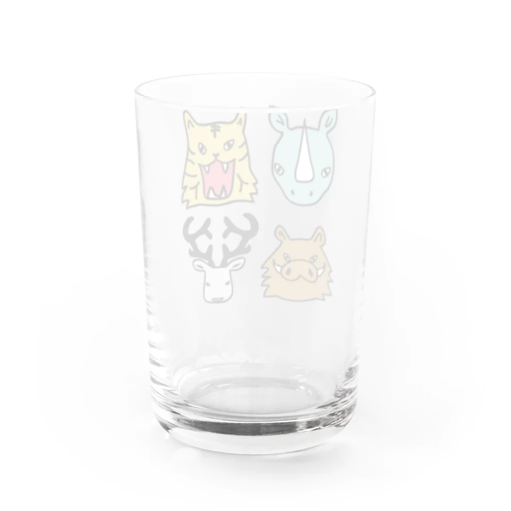 はらぺこたろうの息子の好きな動物 Water Glass :back