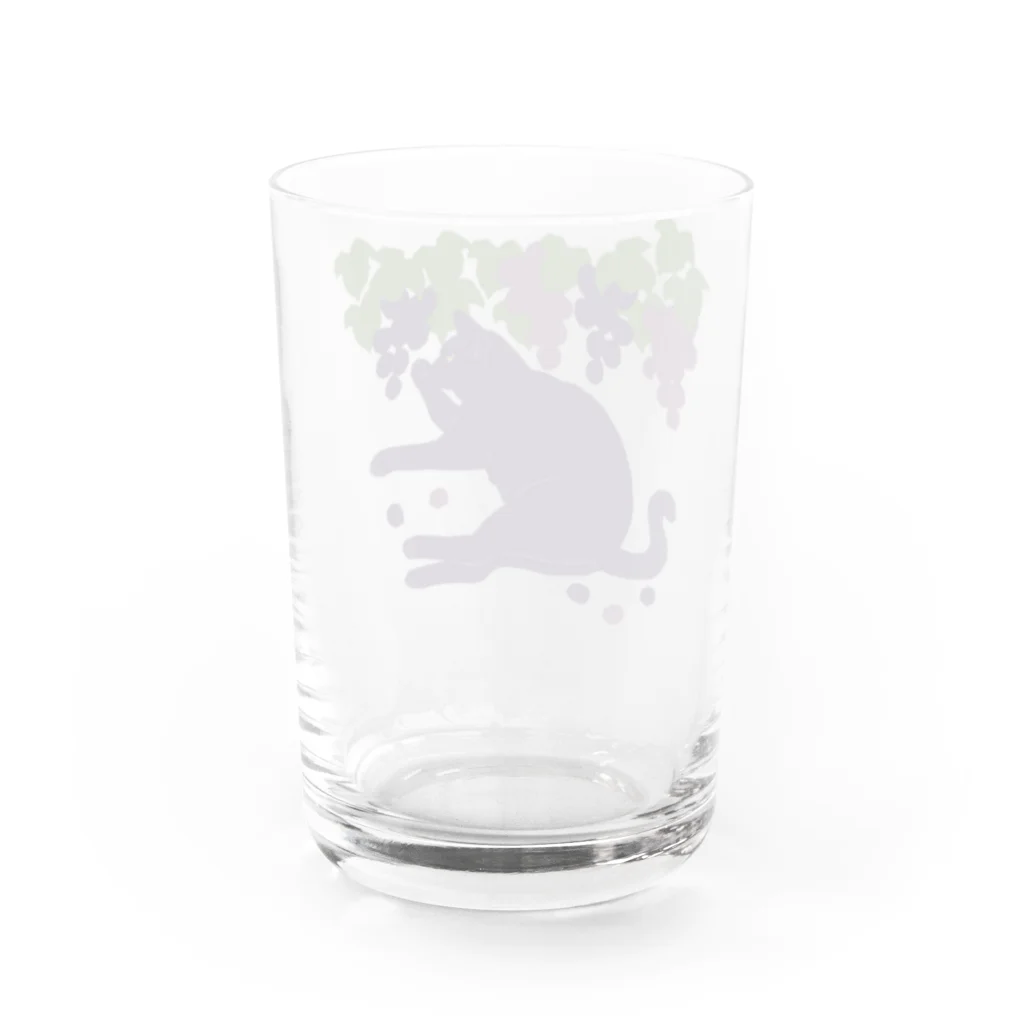 喫茶こぐまやの葡萄と黒猫 Water Glass :back