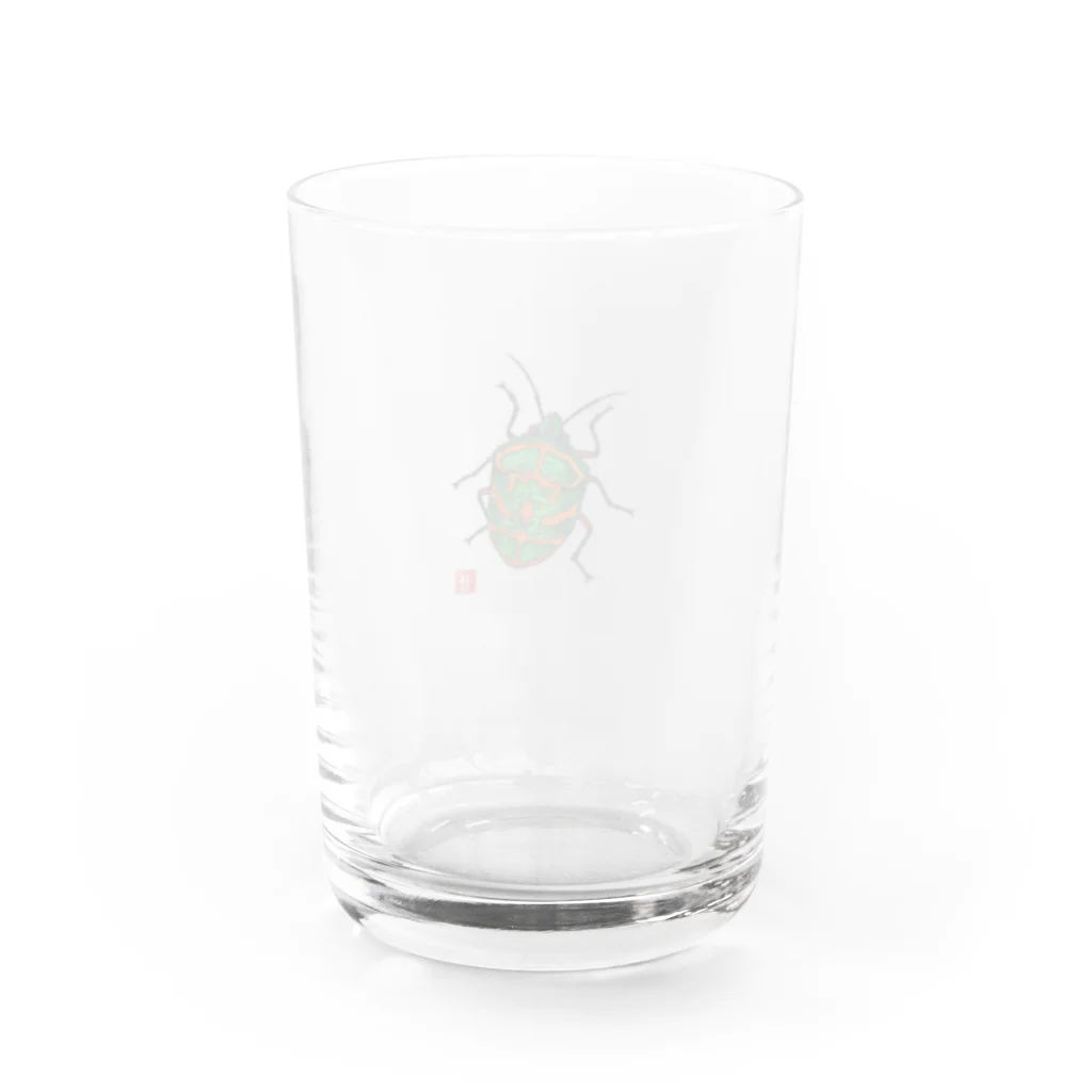 ミユキータ商會のアカスジキンカメムシの大人 Water Glass :back