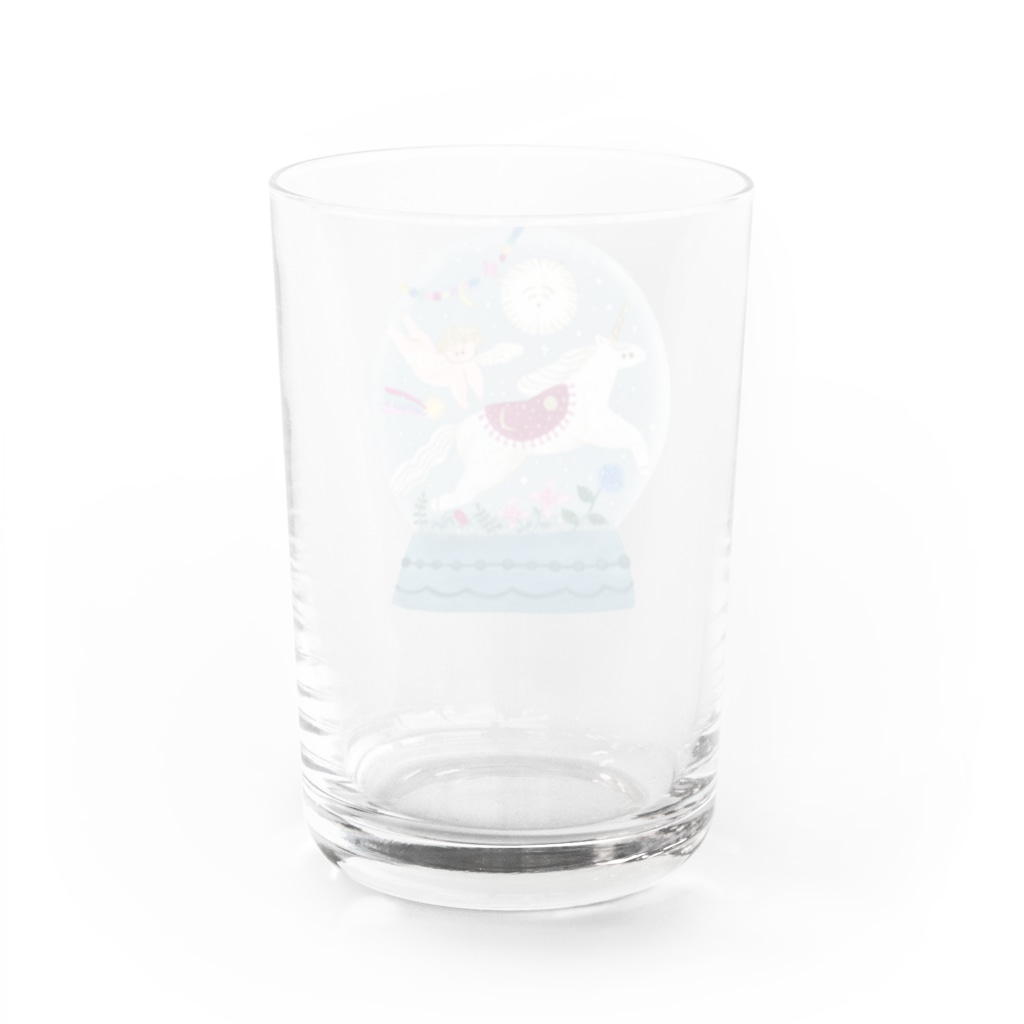 かわべしおん | イラストレーターのしあわせのスノードーム Water Glass :back