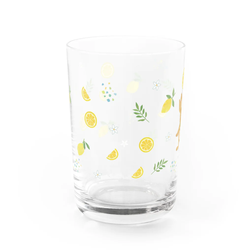 瀬戸めぐみ｜イラストレーター　   のうさぎとレモン　グラス Water Glass :back