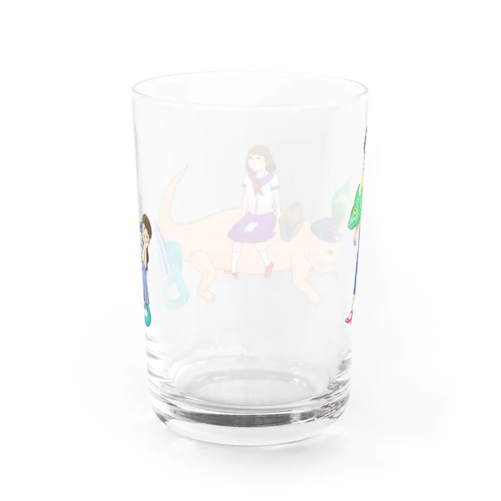 中島悠里 (yuri nakajima)のワニ・コブラ・カメレオン（グラス） Water Glass :back