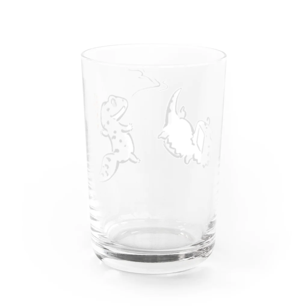 ツク之助の爬虫戯画 Water Glass :back