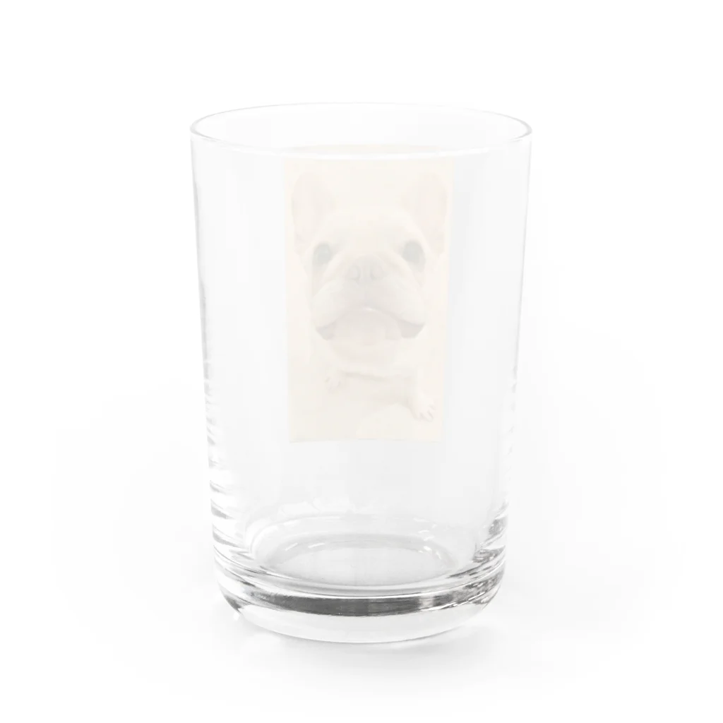 フレンチブルドッグ　わんわん堂のフレンチブルドッグ　ぶぶタン Water Glass :back