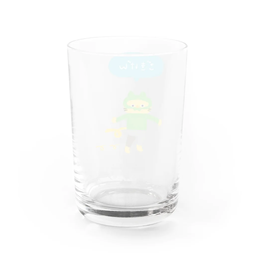 にゃーこのごきげんなネコ Water Glass :back