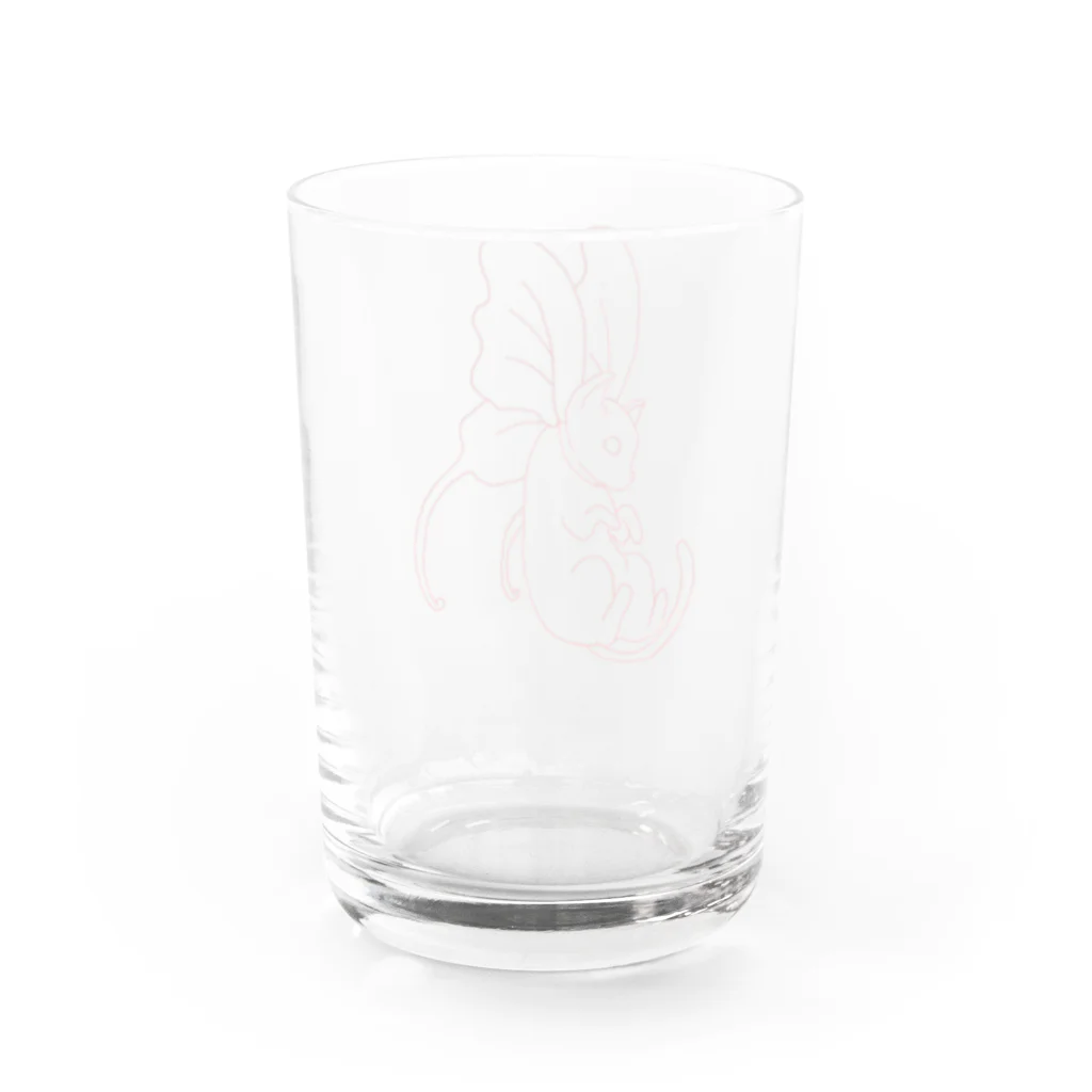 帽子屋のパピヨンミネットさん Original Water Glass :back