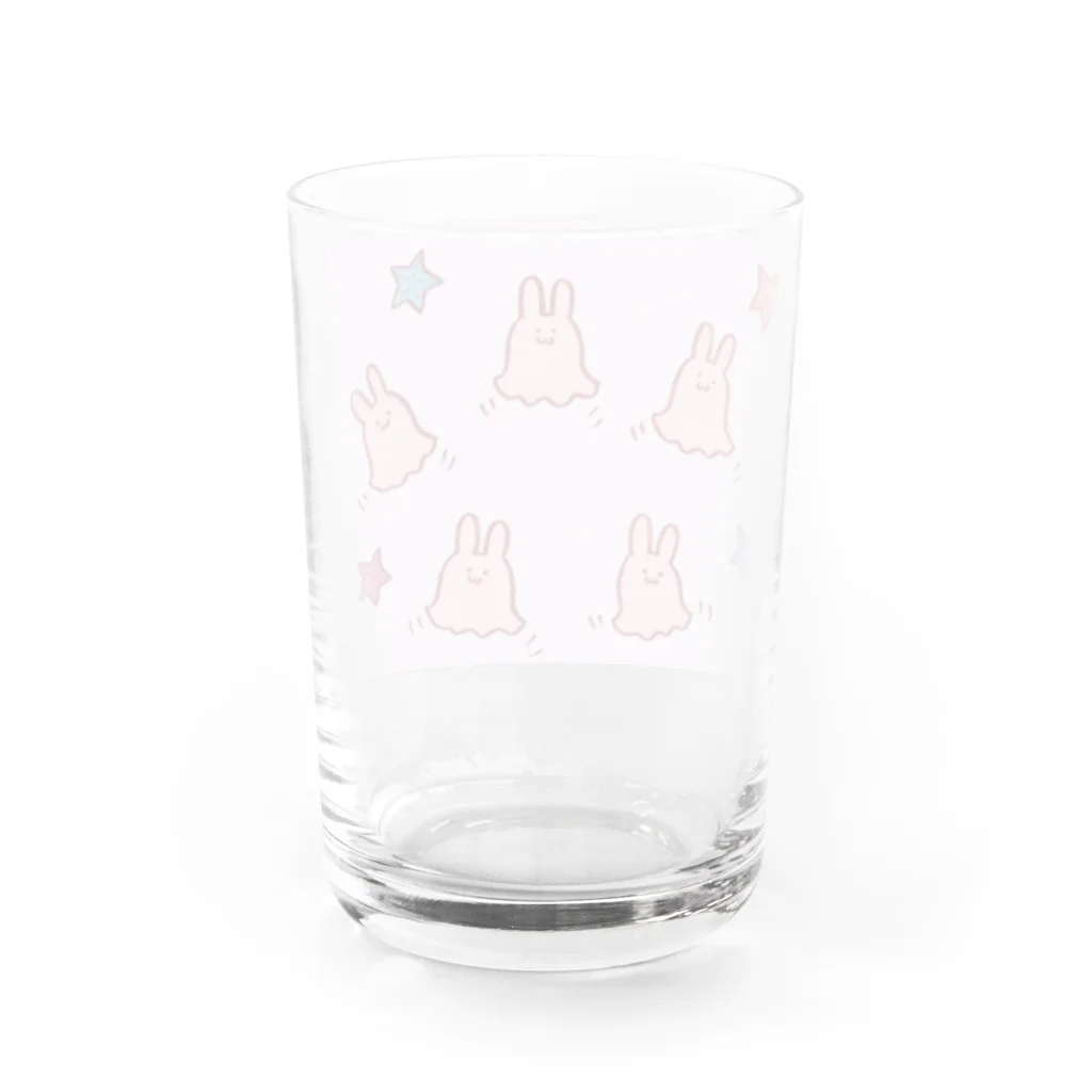 めんだこうさぎ星人のめんだこうさぎたちで ふよふよ Water Glass :back