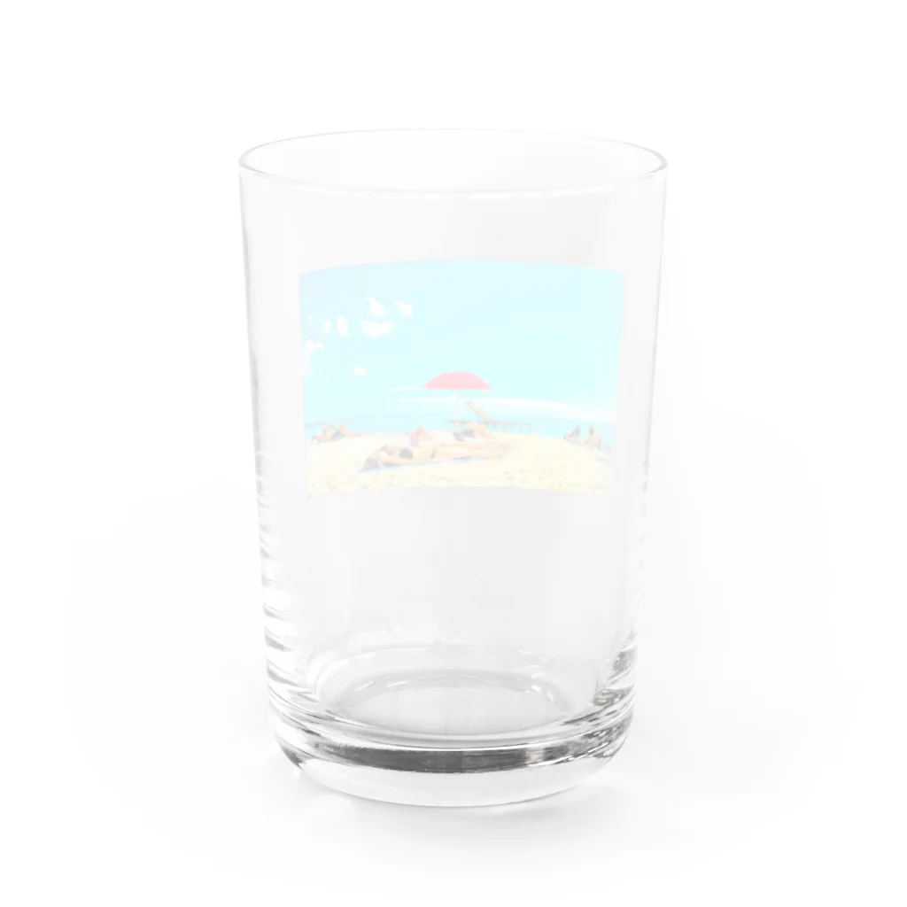 Hawaii Picturesのワイキキビーチ🌊 Water Glass :back