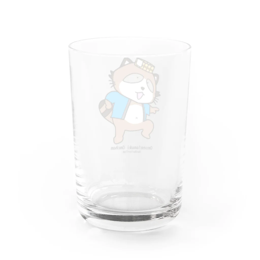 HotButterClubの温泉たぬきのおんちゃんグラス Water Glass :back