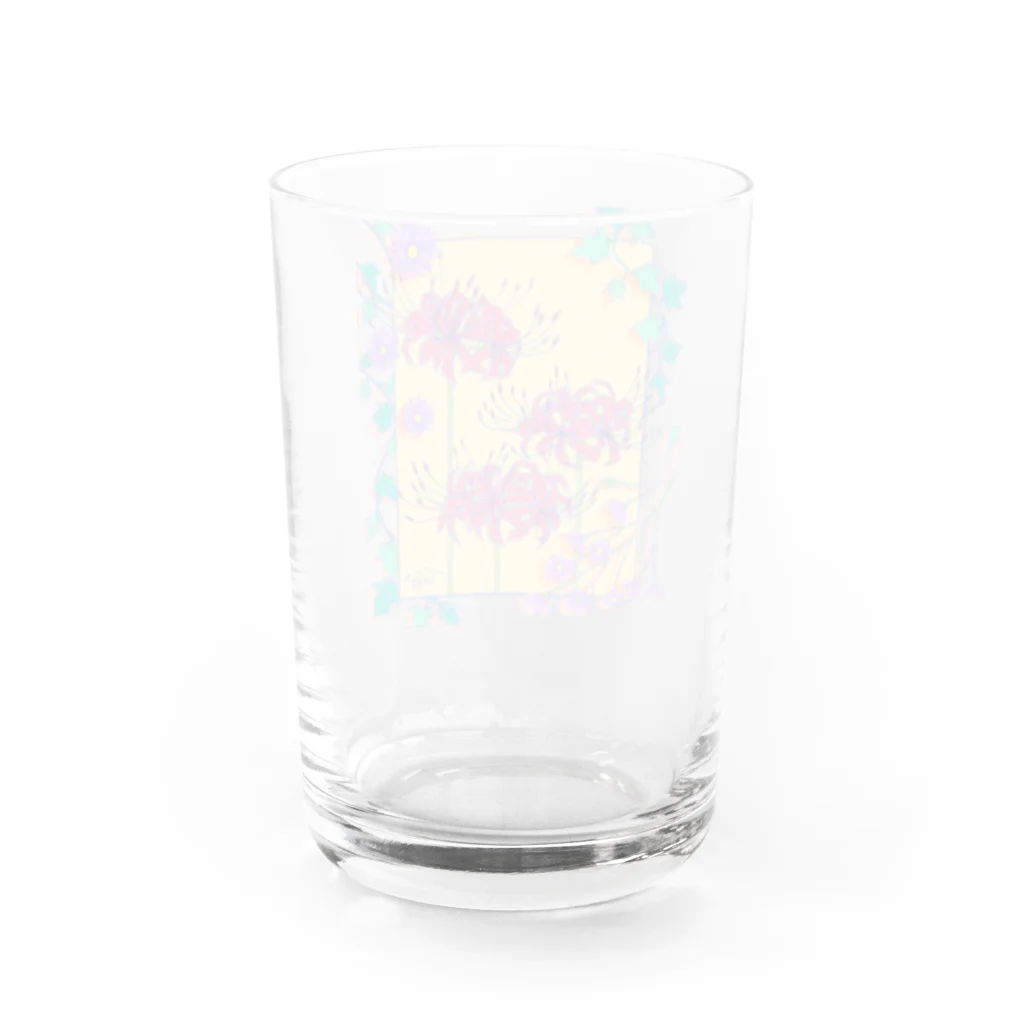 Aya Tagawaの九月のお花盛り沢山 Water Glass :back