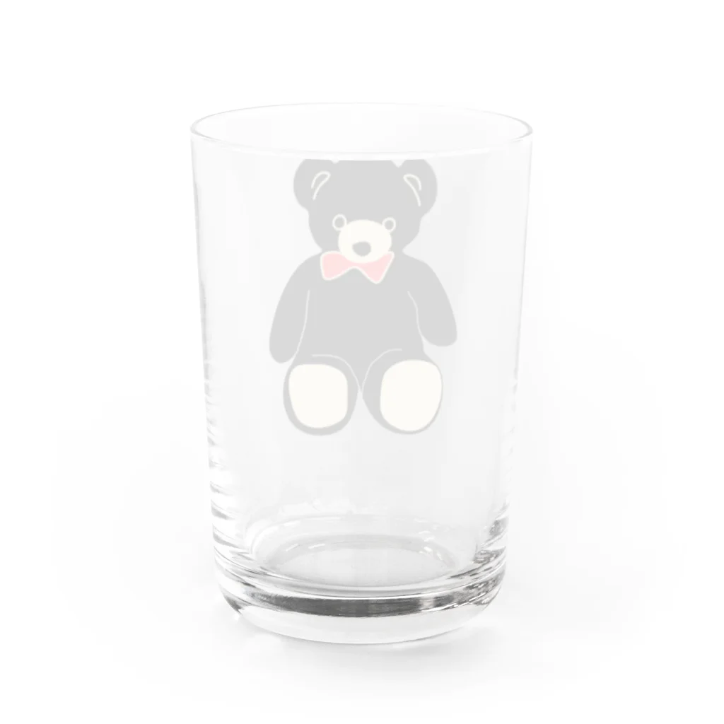 花柄ランタンのくまシンプル Water Glass :back