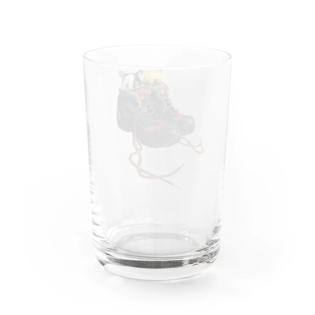 ウエダマサノブ＠アトリエ縄文じいさんのくつねこ Water Glass :back