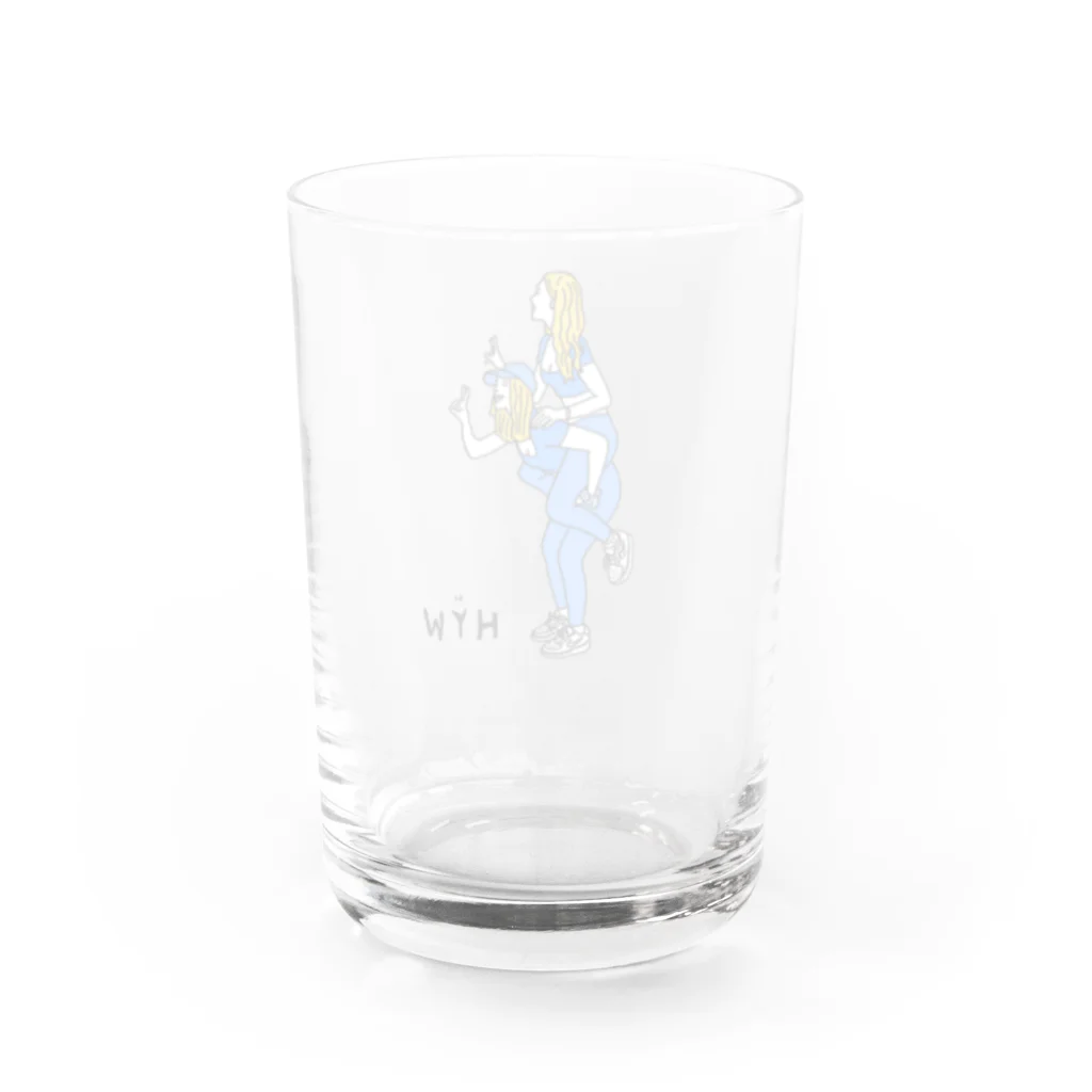 How’s Your Weekend?®︎のHYW Blue girl Water Glass :back