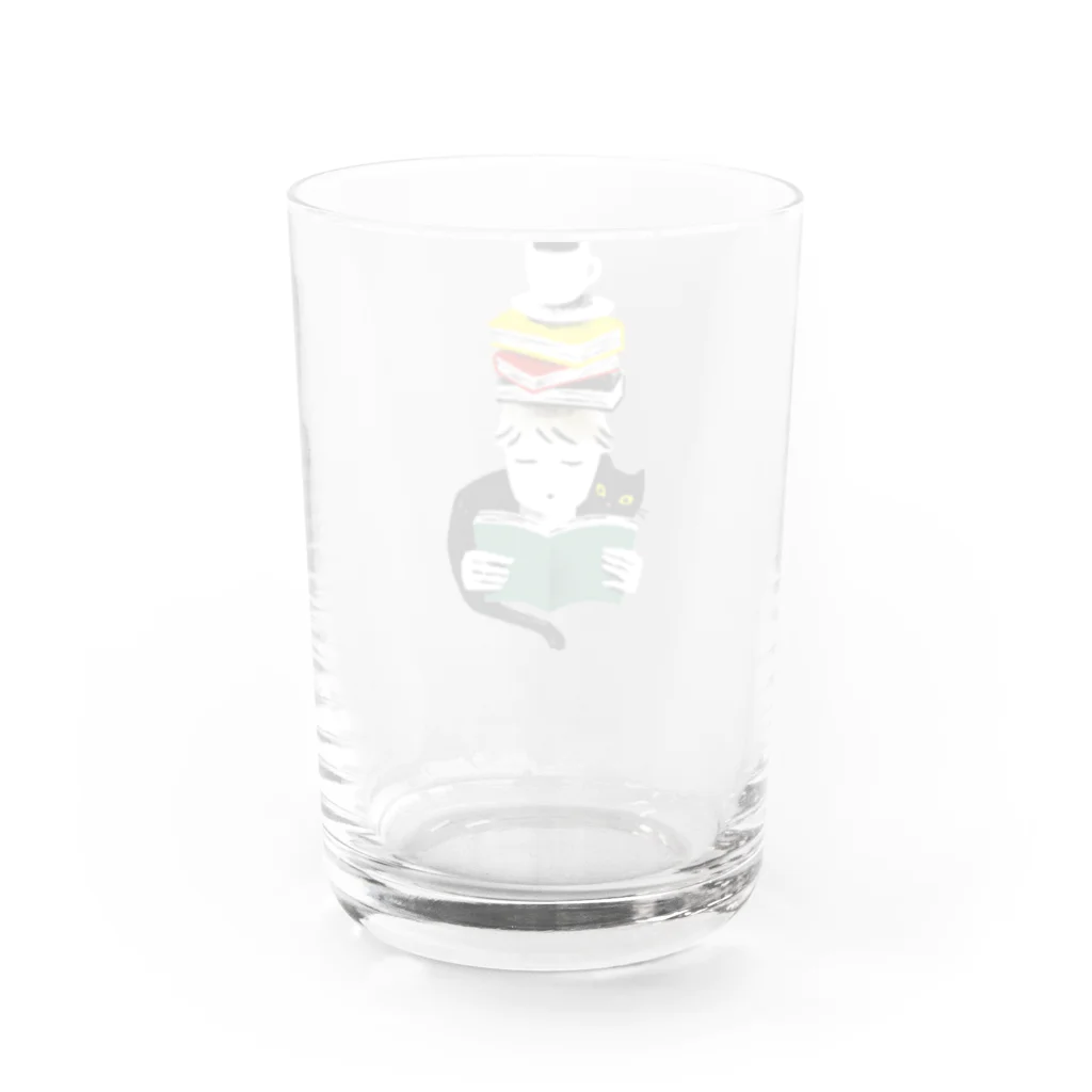 asukatakeda_storeの本とコーヒーとネコ Water Glass :back