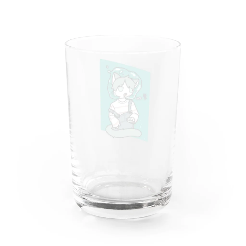 餅葛のはらぺこ Water Glass :back