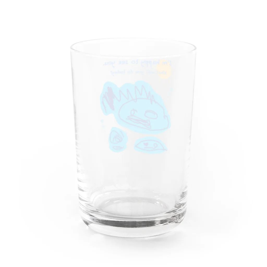 ゆきんこのお店SUZURI支店の姪っ子が描いてくれた私 Water Glass :back