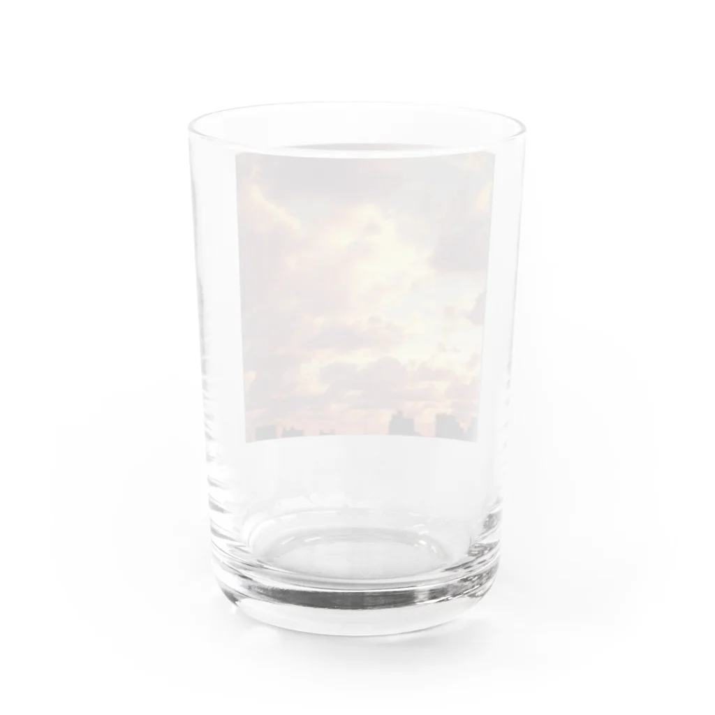 梅花庵の夕暮れ Water Glass :back