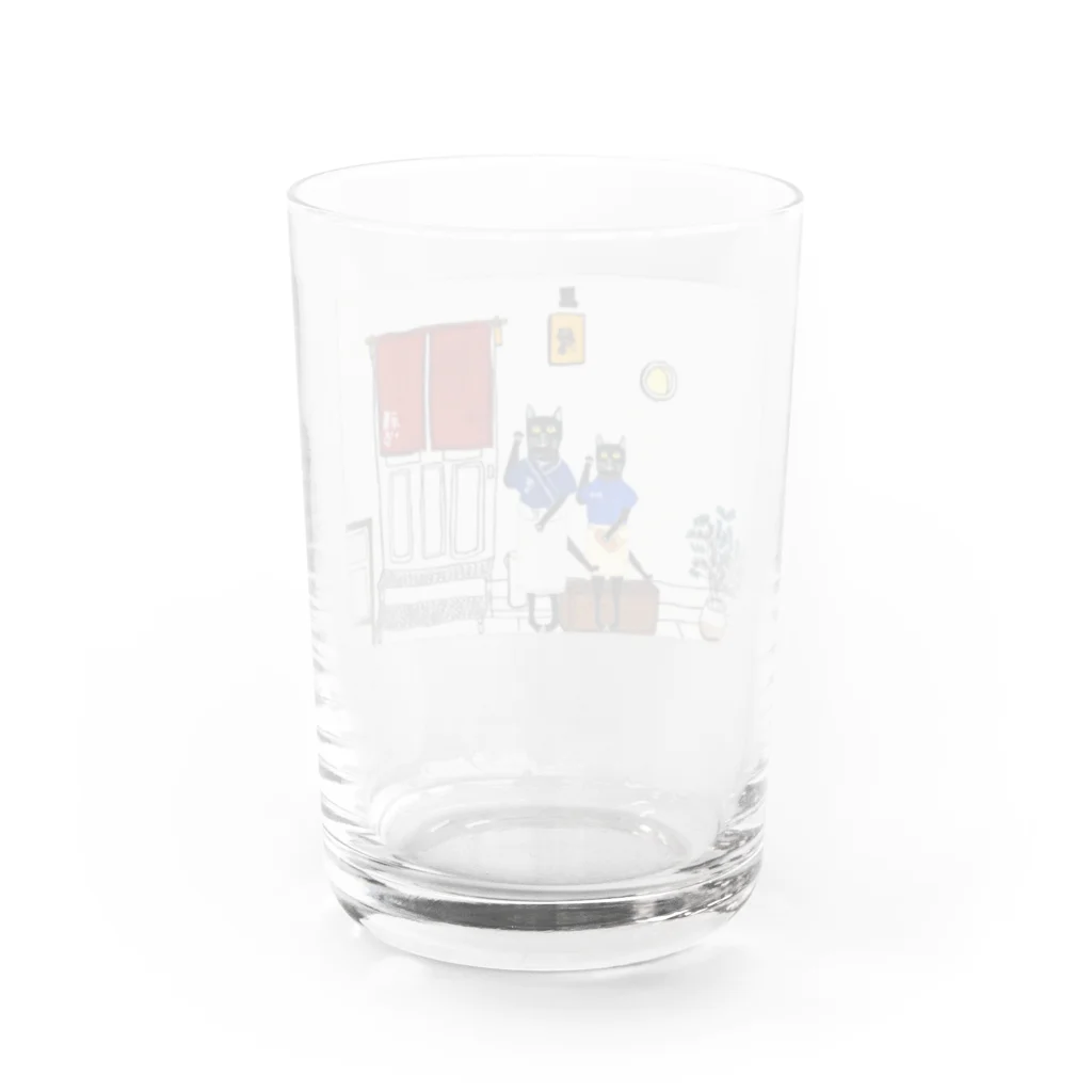 5to_san 【ごとさん】の福いる→福にゃる Water Glass :back