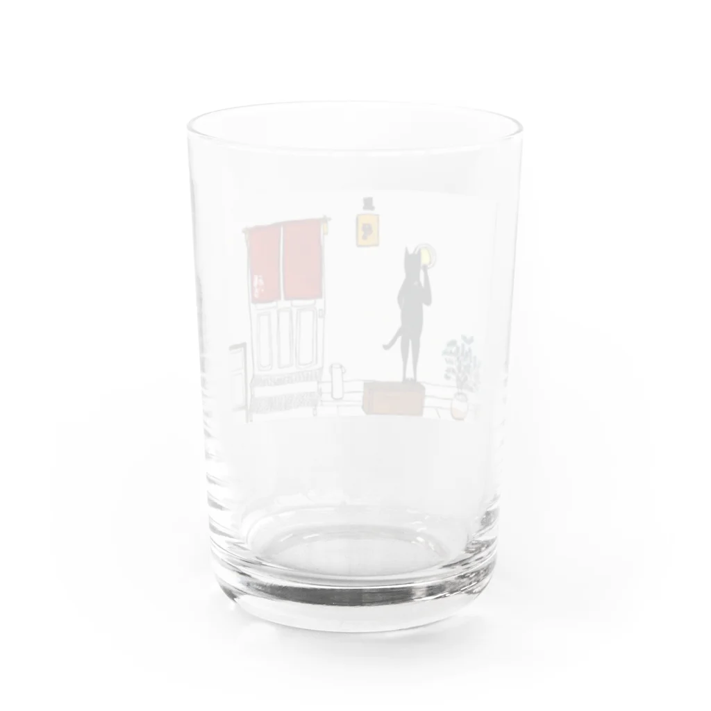 5to_san 【ごとさん】の俺もアジフライ食べてみたいにゃ〜 Water Glass :back