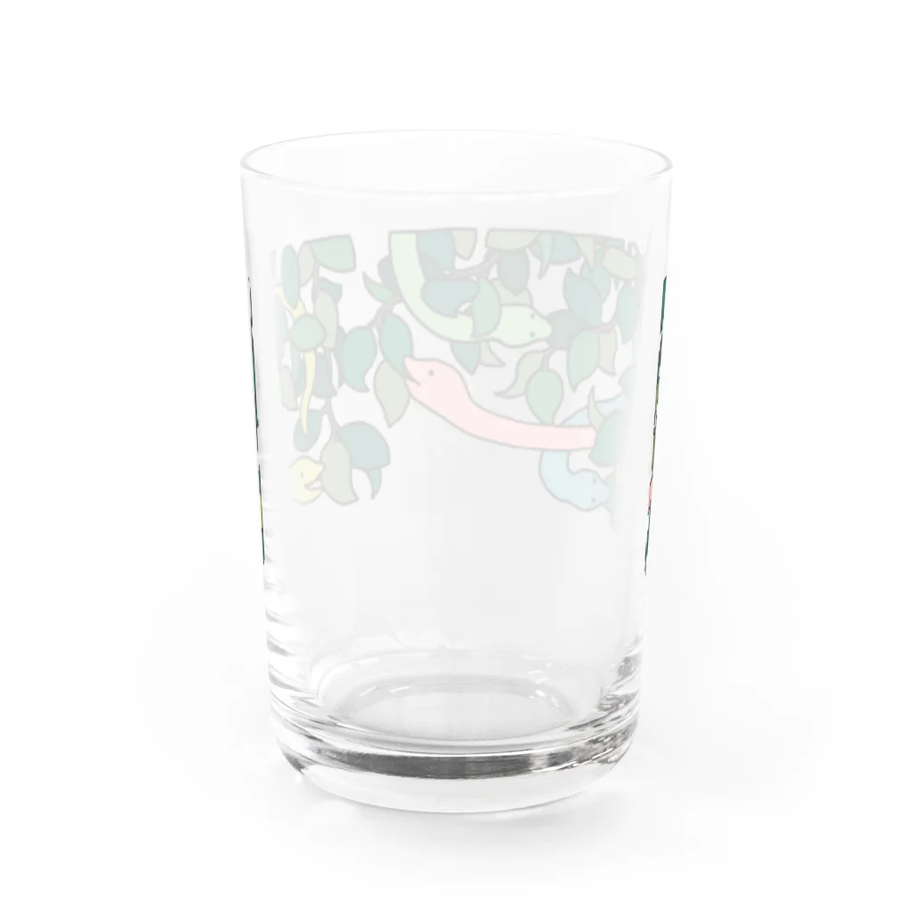 👻📗の夢の蛇（カラフルへび） Water Glass :back