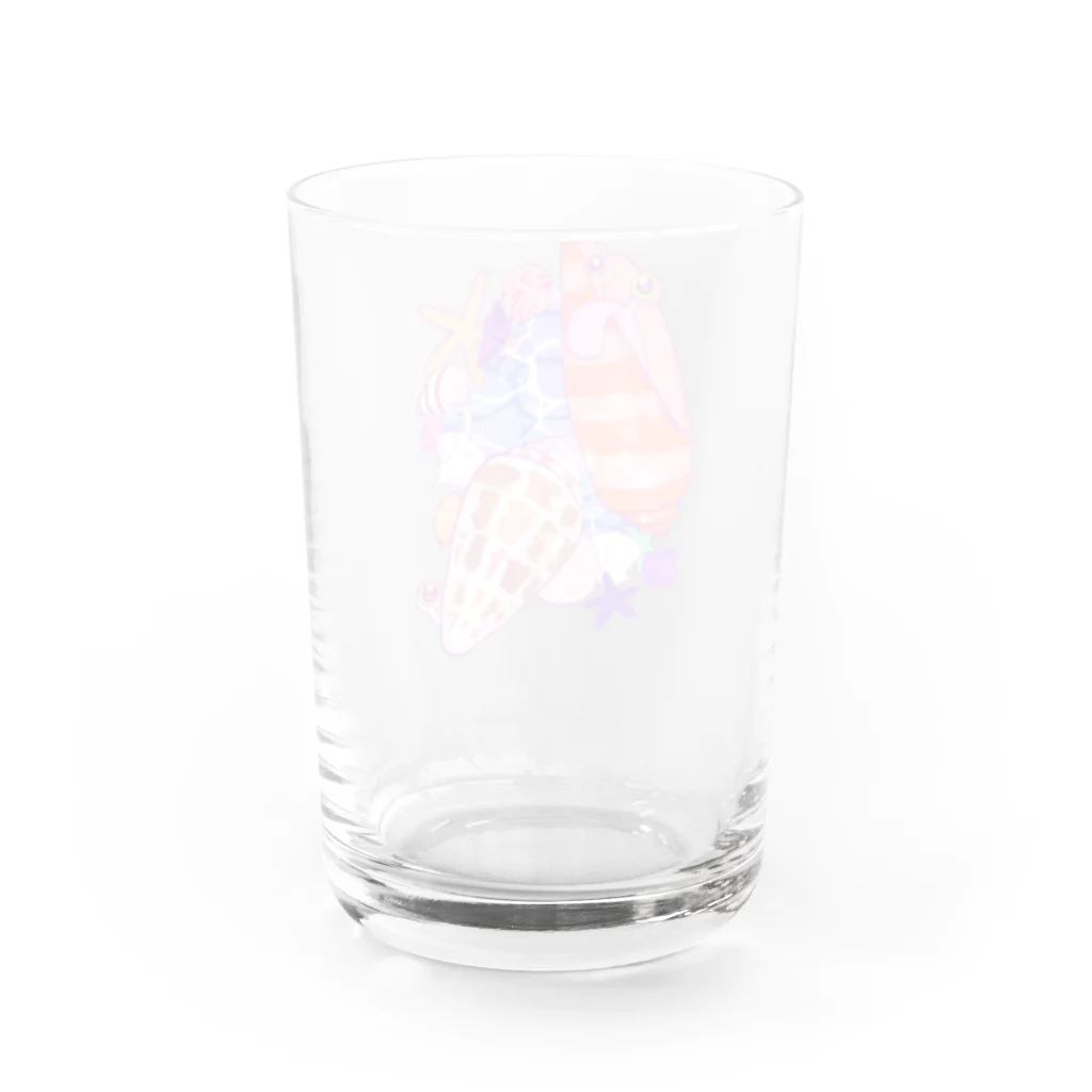 鳴虫山書房のマガキガイ☆ハッピーサマー Water Glass :back