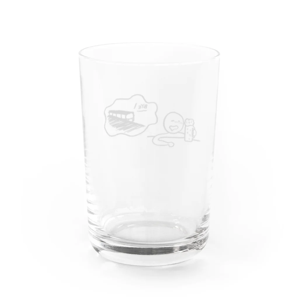 輸入品の上靴の終電を逃す人のグラス Water Glass :back