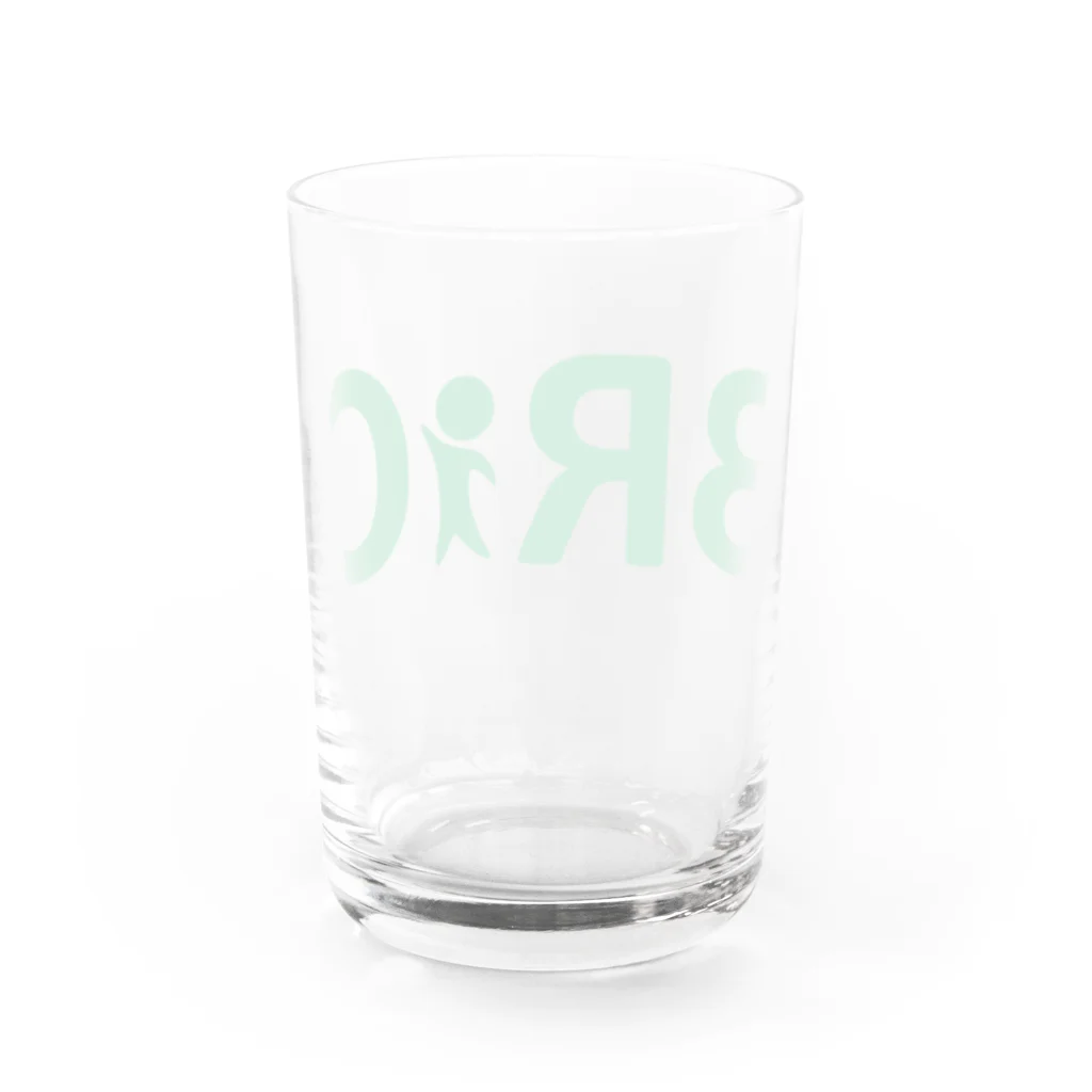 ブリっくん・ボバースキャンプショップのBRiCグリーン Water Glass :back