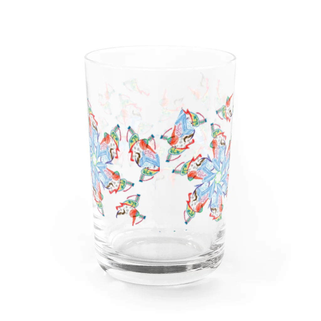 🍩tarojiro(たろじろ) shop🍩の退化マシーン模様 Water Glass :back