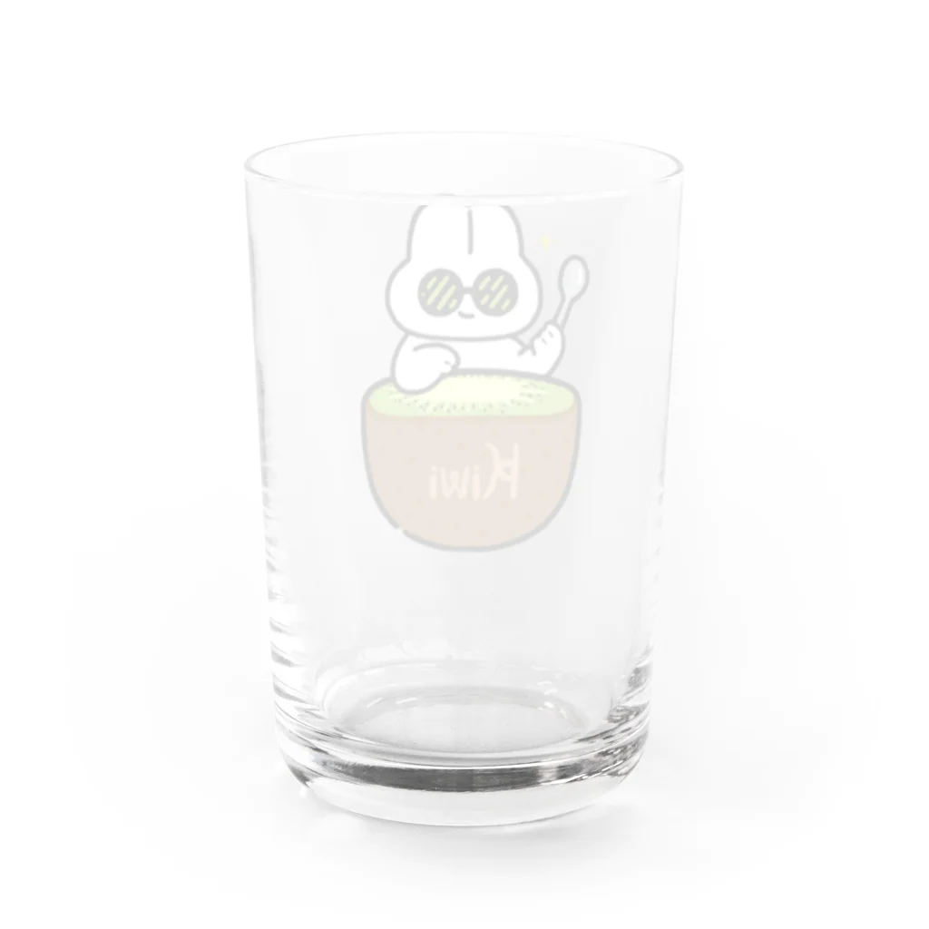 445のキウイフルーツとうさぎ Water Glass :back