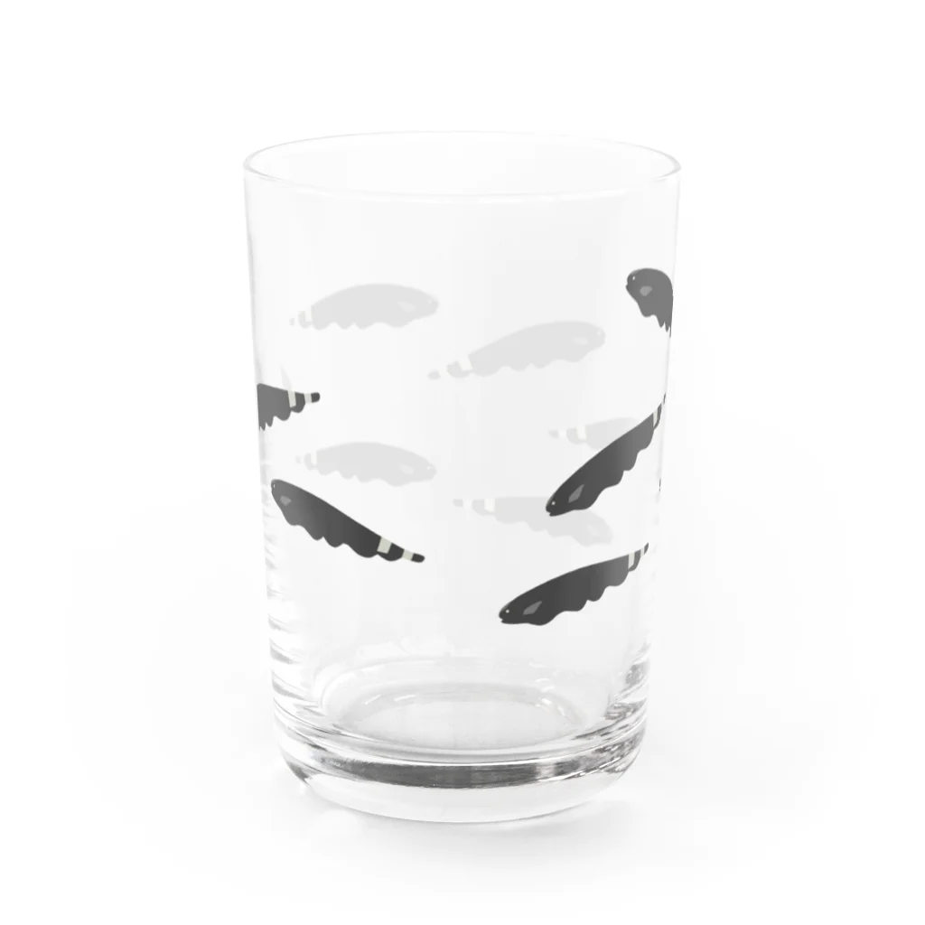 fulicaの群れるブラックゴースト Water Glass :back