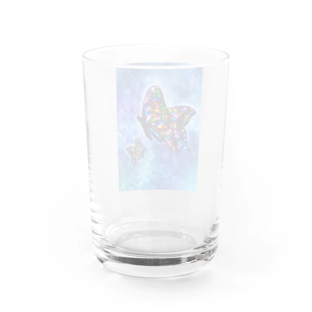 ヨッシー本舗のrain butterfly Water Glass :back