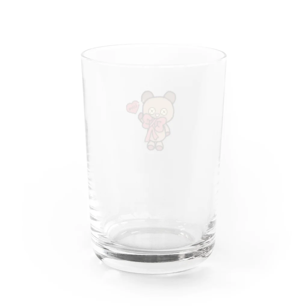 8083のTeddy Love(ハートタグ) Water Glass :back