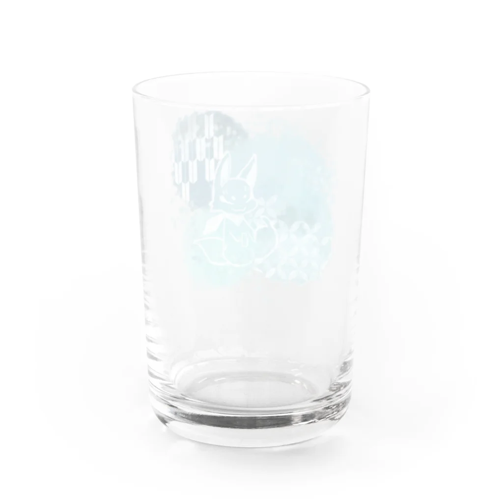 こっくり商店の夏な狐 Water Glass :back