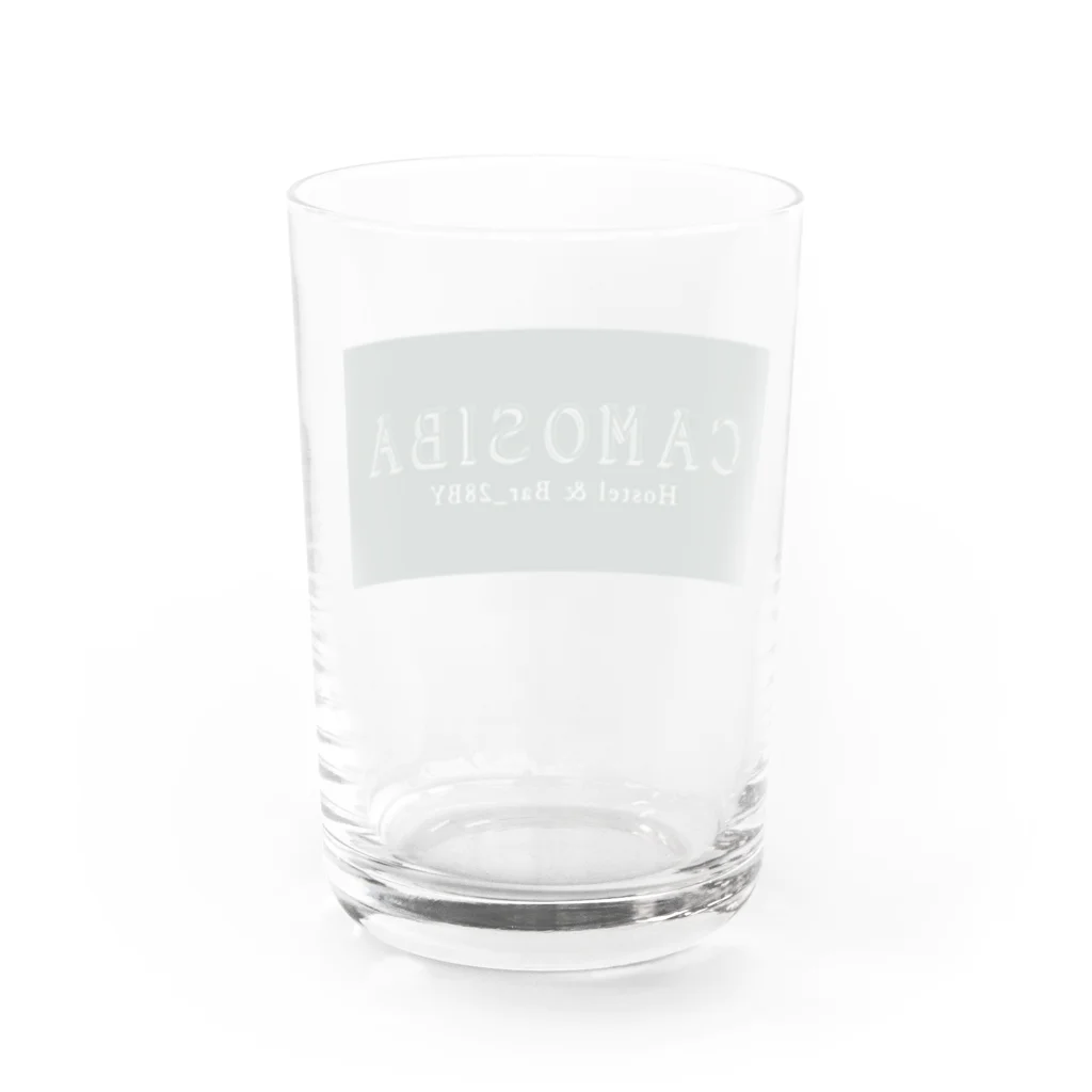 Hostel&Bar CAMOSIBA OfficialのCAMOSIBA logo for drink Water Glass :back