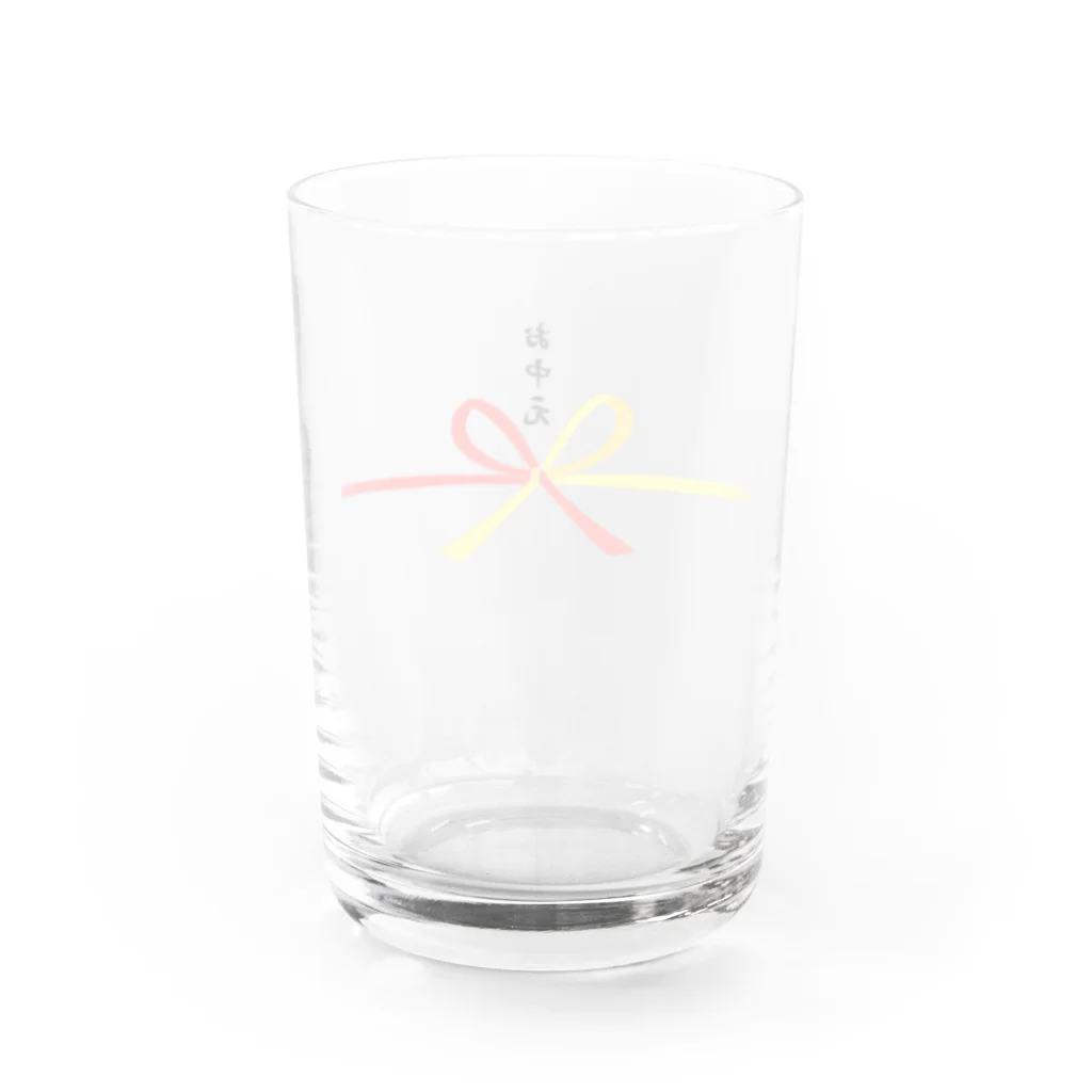 おもしろ文房具屋さんのお中元です！（カラー） Water Glass :back