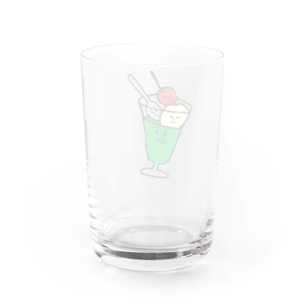 はらぺこ屋のメロンソーダくん Water Glass :back