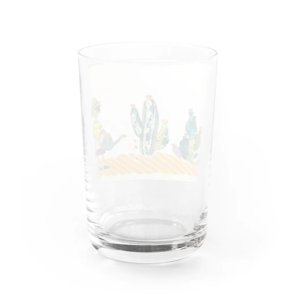 r_Waomのマステ絵サボテン Water Glass :back