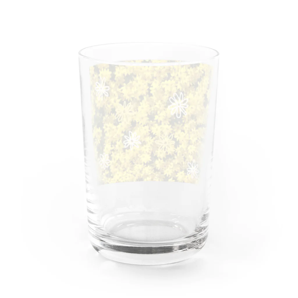 Mintyiitみんてぃっとの黄色いお花といたずら書き Water Glass :back