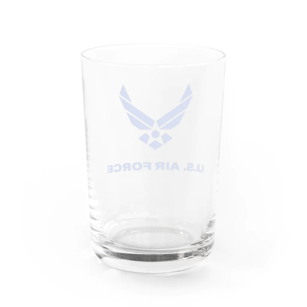 rikunosukeshopのU.S.A.F ロゴ　アイテム Water Glass :back