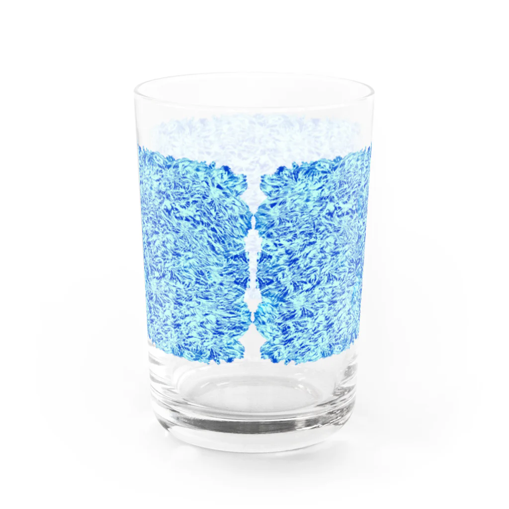 謎モノ店の長い濃い氷柄 Water Glass :back