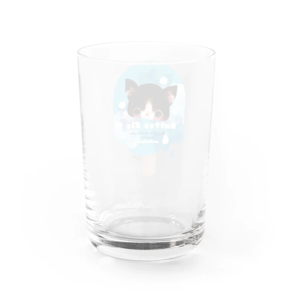 milkchaiのアイスねこ Water Glass :back