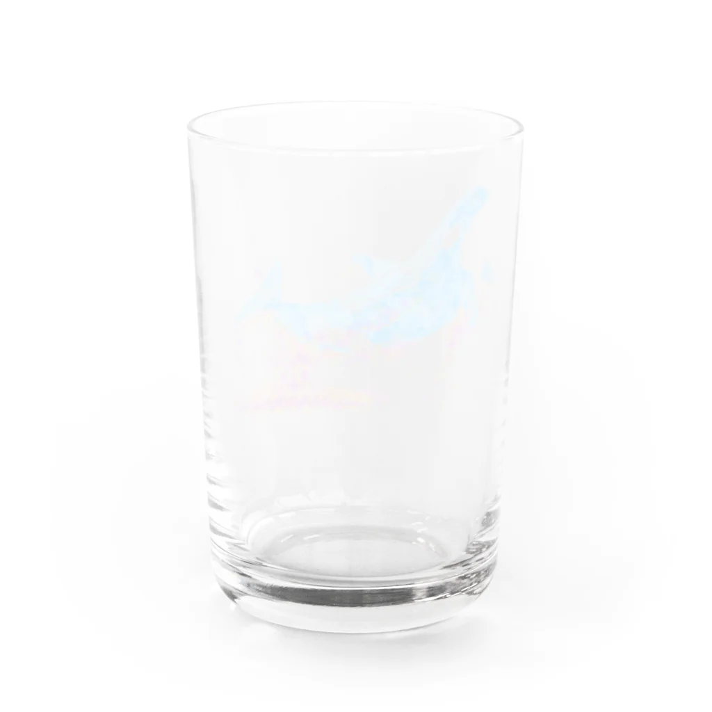 Ori-iro　イルカやシャチをお届け！の花飛沫をあげるシャチ Water Glass :back