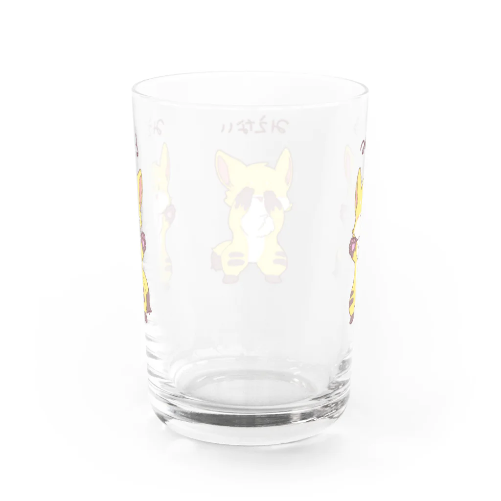 望月ぴの。のみえるみえないみえる Water Glass :back