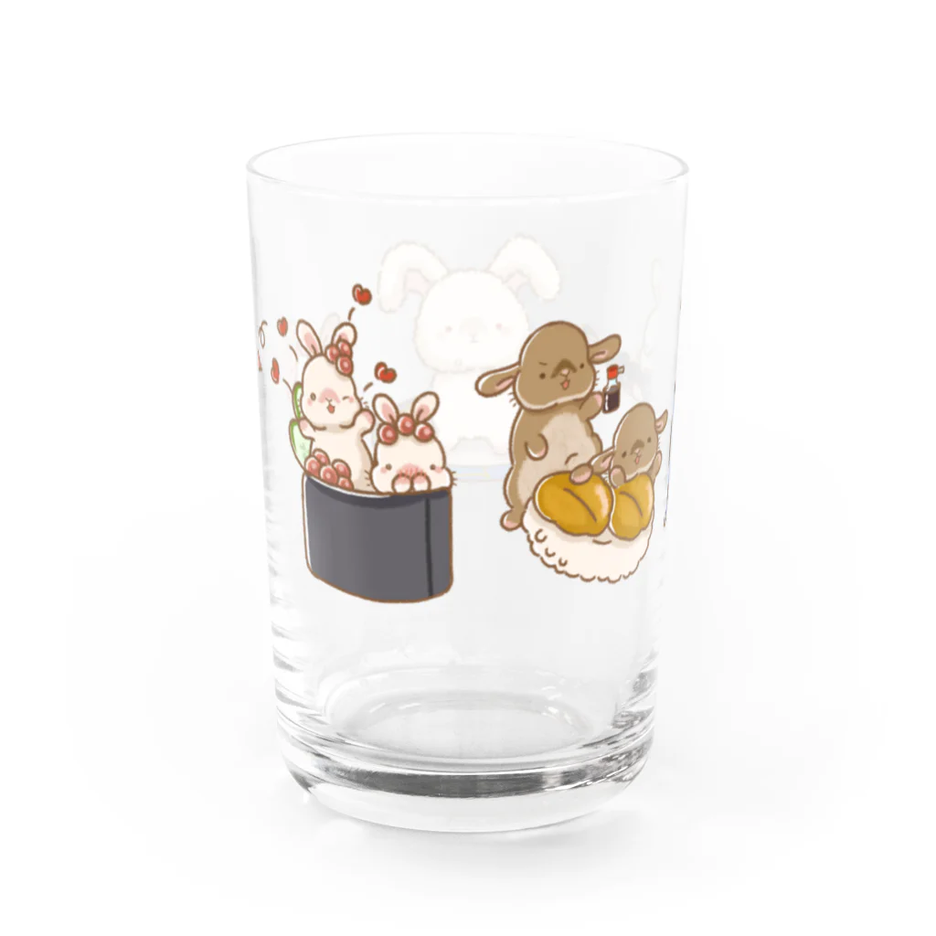 Rabbit Moreのうさずくしグラス Water Glass :back