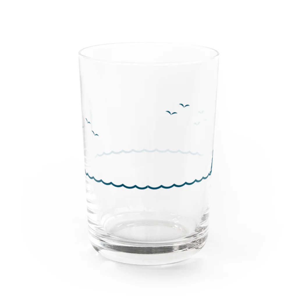 ますだわみのヨットと灯台 Water Glass :back