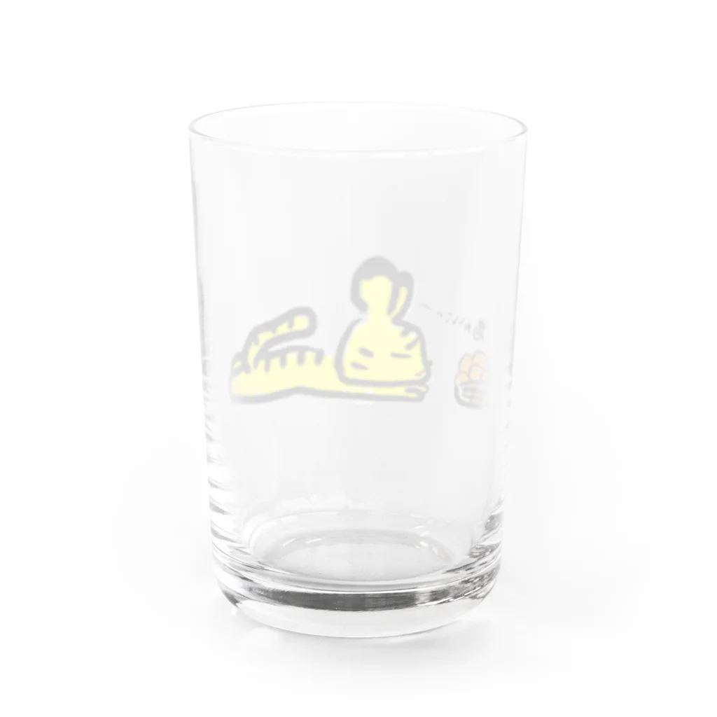 親ばかのぐーたらとらちゃん Water Glass :back