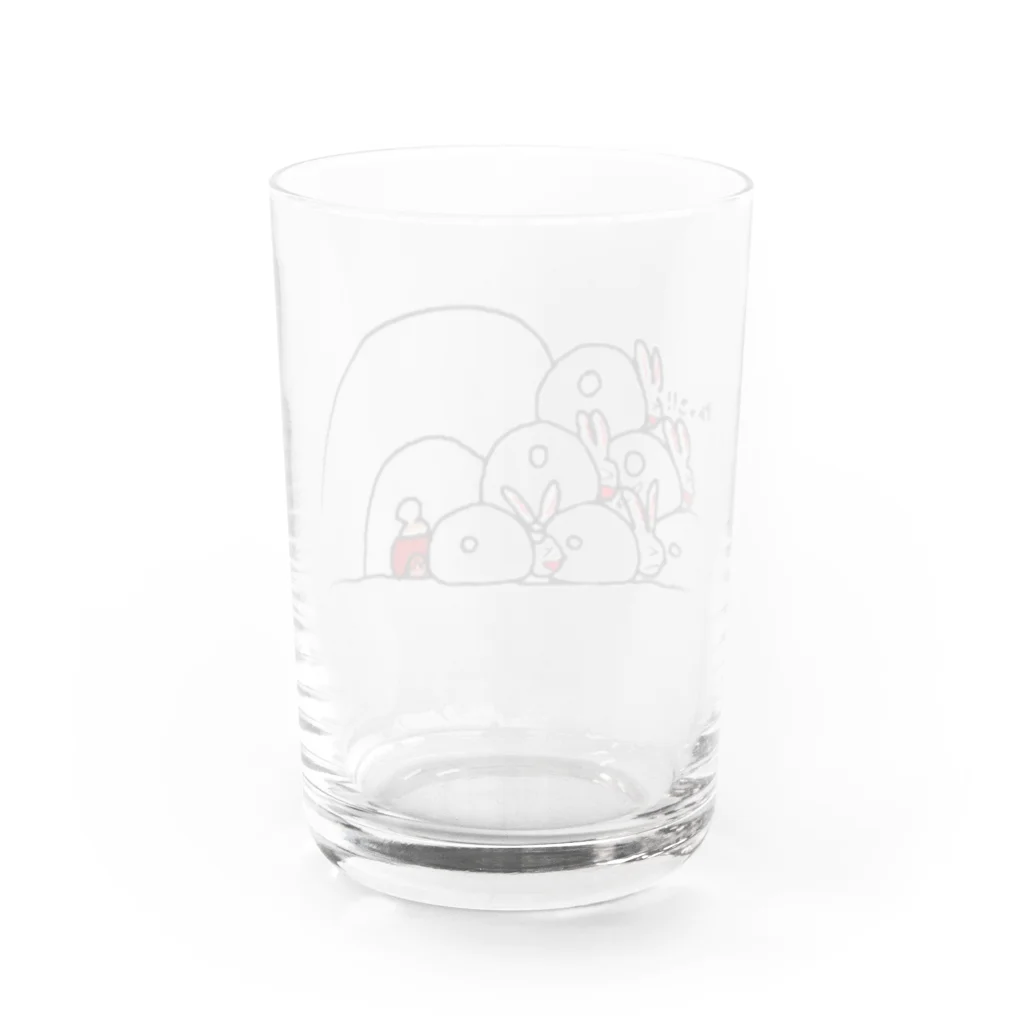 親ばかのかまくらのうさぎ Water Glass :back