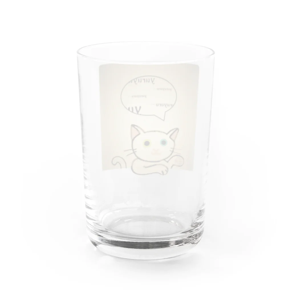 SU-KUのゆる猫オッド　セピア Water Glass :back
